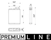 Wärmetauscher, Innenraumheizung MAHLE AH 365 000P