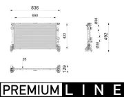 Kühler, Motorkühlung MAHLE CR 2802 000P