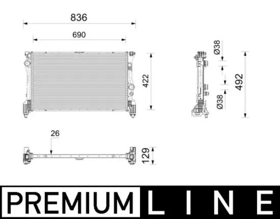 Kühler, Motorkühlung MAHLE CR 2802 000P Bild Kühler, Motorkühlung MAHLE CR 2802 000P
