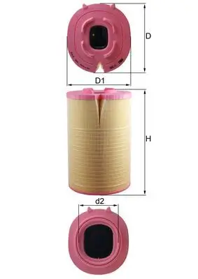 Luftfilter MAHLE LX 5888 Bild Luftfilter MAHLE LX 5888