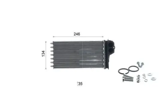 Wärmetauscher, Innenraumheizung MAHLE AH 194 000S Bild Wärmetauscher, Innenraumheizung MAHLE AH 194 000S