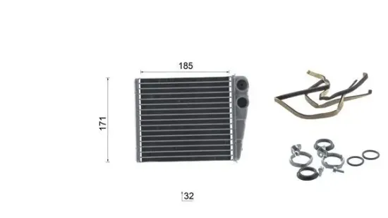 Wärmetauscher, Innenraumheizung MAHLE AH 321 000S Bild Wärmetauscher, Innenraumheizung MAHLE AH 321 000S