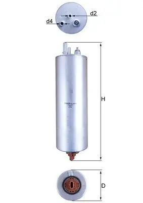 Kraftstofffilter MAHLE KL 229/12