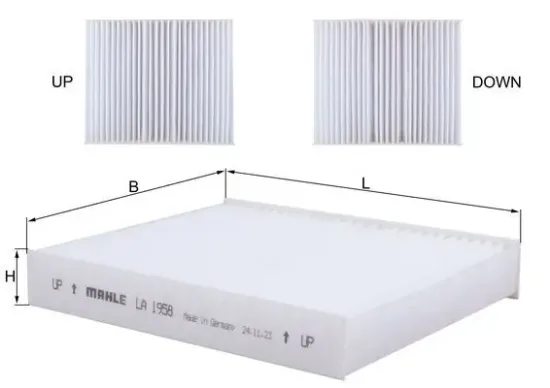 Filter, Innenraumluft MAHLE LA 1958 Bild Filter, Innenraumluft MAHLE LA 1958
