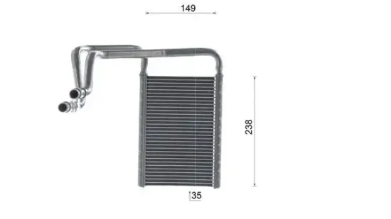 Wärmetauscher, Innenraumheizung MAHLE AH 319 000S Bild Wärmetauscher, Innenraumheizung MAHLE AH 319 000S