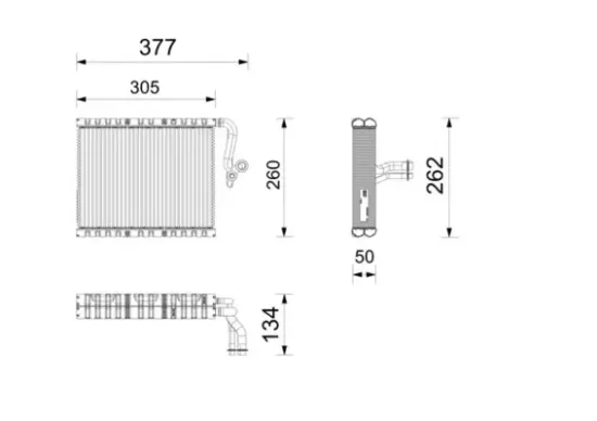 Verdampfer, Klimaanlage MAHLE AE 265 000P Bild Verdampfer, Klimaanlage MAHLE AE 265 000P