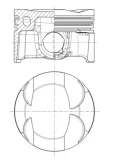 Kolben MAHLE 028 PI 00186 000
