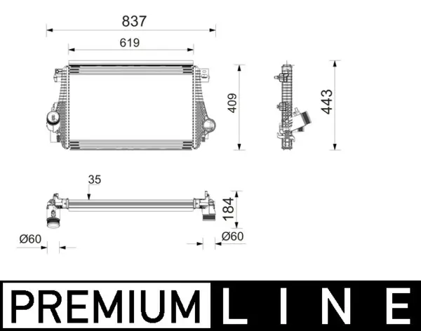 Ladeluftkühler MAHLE CI 746 000P