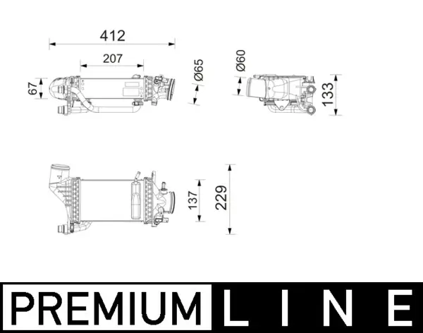 Ladeluftkühler MAHLE CI 753 000P