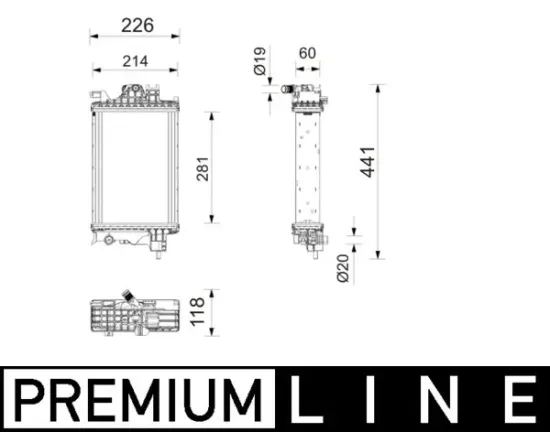 Kühler, Motorkühlung MAHLE CR 2804 000P Bild Kühler, Motorkühlung MAHLE CR 2804 000P