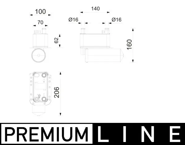 Kondensator, Klimaanlage MAHLE AC 1215 000P