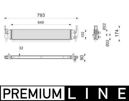 Niedertemperaturkühler, Ladeluftkühler MAHLE CIR 31 000P Bild Niedertemperaturkühler, Ladeluftkühler MAHLE CIR 31 000P