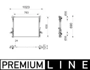 Kühler, Motorkühlung MAHLE CR 2840 000P