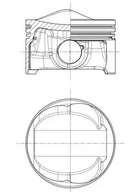 Kolben für Zylinder 1-3 MAHLE 028 PI 00124 000