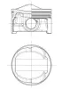 Kolben f&uuml;r Zylinder 1-3 MAHLE 028 PI 00124 000