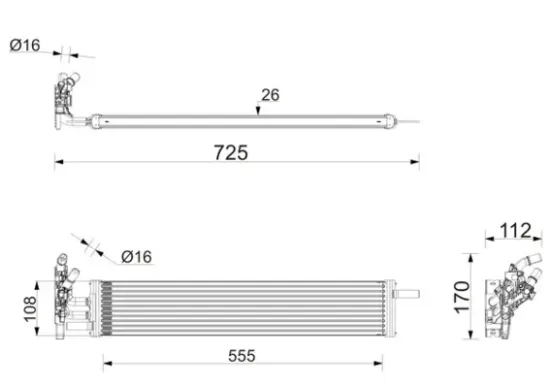 Ölkühler, Automatikgetriebe MAHLE CLC 473 000P Bild Ölkühler, Automatikgetriebe MAHLE CLC 473 000P