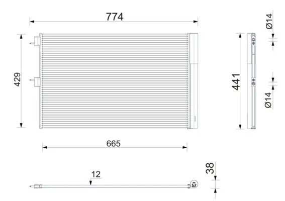 Kondensator, Klimaanlage MAHLE AC 911 000P