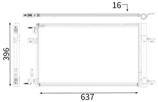 Kondensator, Klimaanlage MAHLE AC 637 000P Bild Kondensator, Klimaanlage MAHLE AC 637 000P