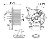 Innenraumgebläse 12 V MAHLE AB 137 000S