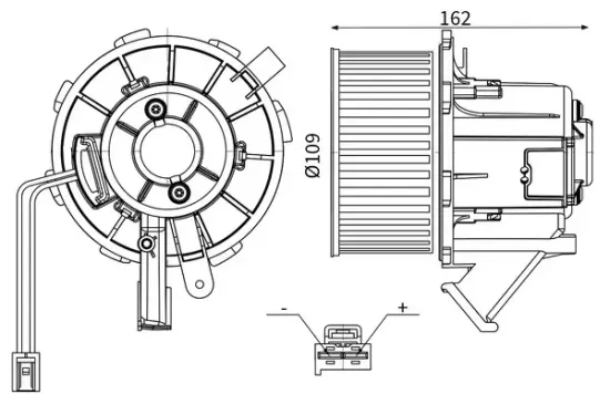 Innenraumgebläse 12 V MAHLE AB 183 000S Bild Innenraumgebläse 12 V MAHLE AB 183 000S