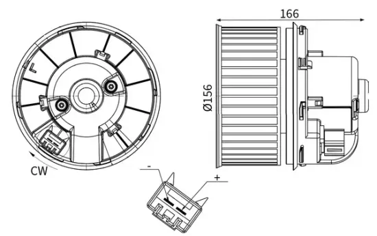 Innenraumgebläse 12 V MAHLE AB 245 000S Bild Innenraumgebläse 12 V MAHLE AB 245 000S