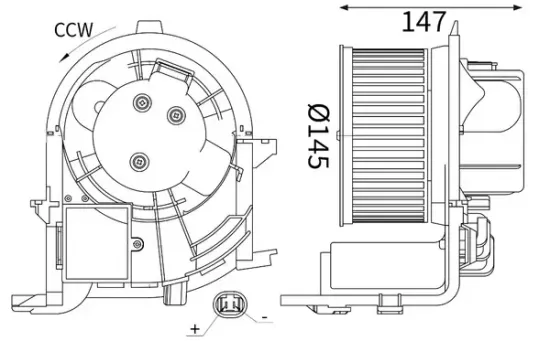 Innenraumgebläse 12 V MAHLE AB 417 000S Bild Innenraumgebläse 12 V MAHLE AB 417 000S