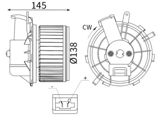 Innenraumgebläse 12 V MAHLE AB 430 000S Bild Innenraumgebläse 12 V MAHLE AB 430 000S