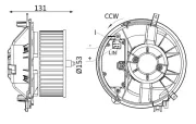 Innenraumgebläse 12 V MAHLE AB 431 000S