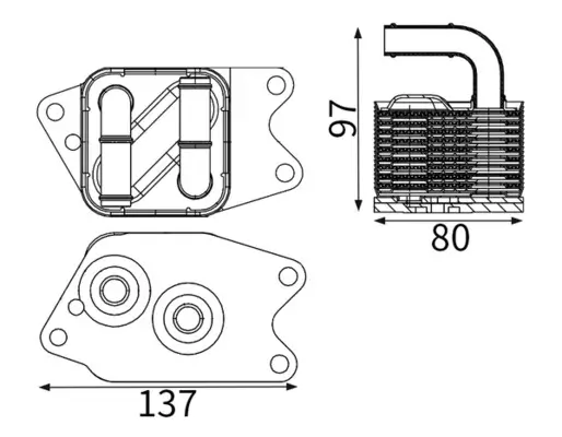 Ölkühler, Automatikgetriebe MAHLE CLC 254 000S