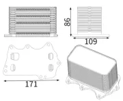 Ölkühler, Motoröl MAHLE CLC 350 001S