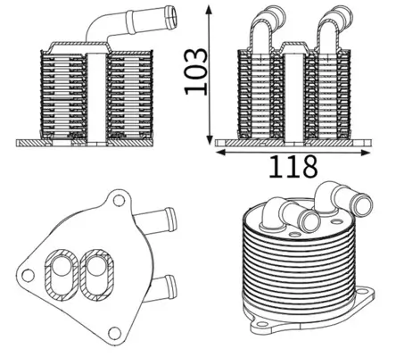 Ölkühler, Automatikgetriebe MAHLE CLC 417 000S