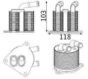 Ölkühler, Automatikgetriebe MAHLE CLC 417 000S