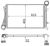 Ladeluftkühler MAHLE CI 166 000S