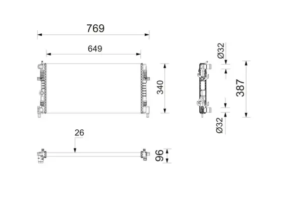 Kühler, Motorkühlung MAHLE CR 2448 000P