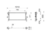 Kühler, Motorkühlung MAHLE CR 2864 000P