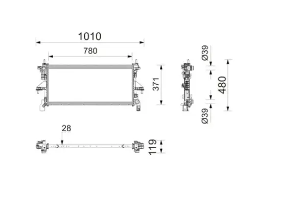 Kühler, Motorkühlung MAHLE CR 2864 000P Bild Kühler, Motorkühlung MAHLE CR 2864 000P