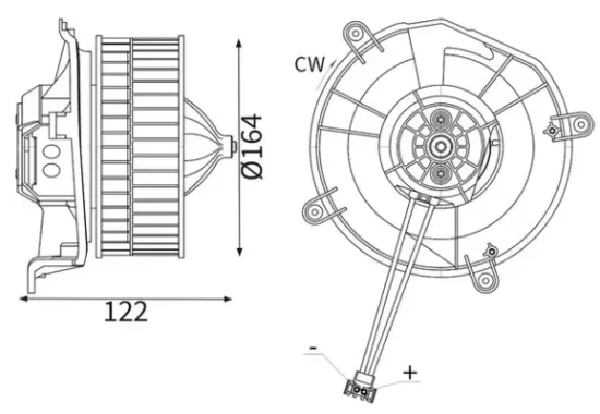 Innenraumgebläse 12 V MAHLE AB 70 000S Bild Innenraumgebläse 12 V MAHLE AB 70 000S