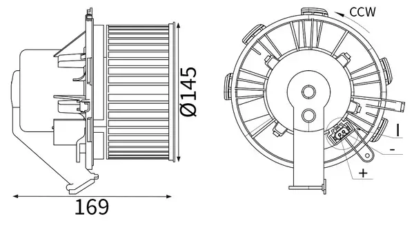 Innenraumgebläse 12 V MAHLE AB 88 000S