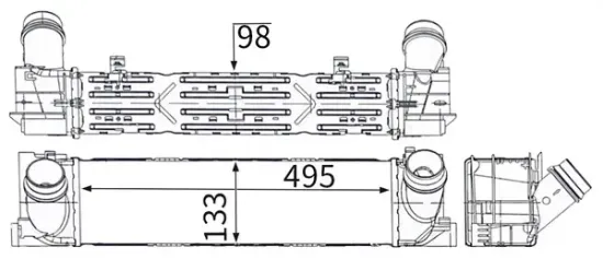 Ladeluftkühler MAHLE CI 686 000S Bild Ladeluftkühler MAHLE CI 686 000S