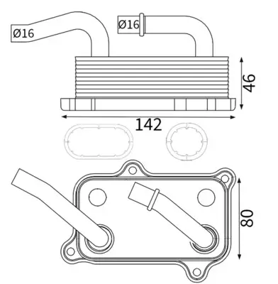 Ölkühler, Motoröl MAHLE CLC 24 000S