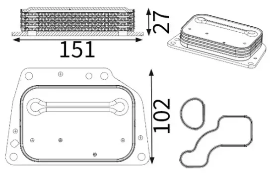 Ölkühler, Motoröl MAHLE CLC 420 000S Bild Ölkühler, Motoröl MAHLE CLC 420 000S