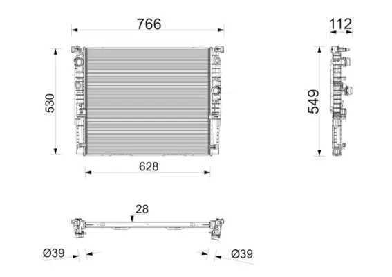 Kühler, Motorkühlung MAHLE CR 2867 000P