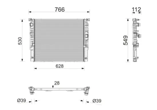 Kühler, Motorkühlung MAHLE CR 2867 000P Bild Kühler, Motorkühlung MAHLE CR 2867 000P