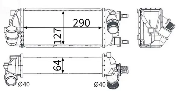 Ladeluftkühler MAHLE CI 764 000S