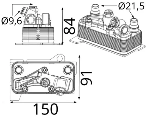 Ölkühler, Automatikgetriebe MAHLE CLC 428 000S