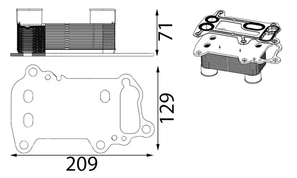 Ölkühler, Motoröl MAHLE CLC 433 000S