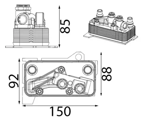 Ölkühler, Automatikgetriebe MAHLE CLC 434 000S Bild Ölkühler, Automatikgetriebe MAHLE CLC 434 000S