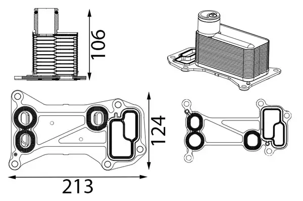 Ölkühler, Motoröl MAHLE CLC 437 000S