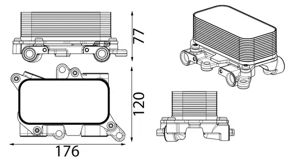 Ölkühler, Automatikgetriebe MAHLE CLC 445 000S