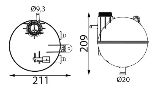 Ausgleichsbehälter, Kühlmittel MAHLE CRT 157 000S Bild Ausgleichsbehälter, Kühlmittel MAHLE CRT 157 000S